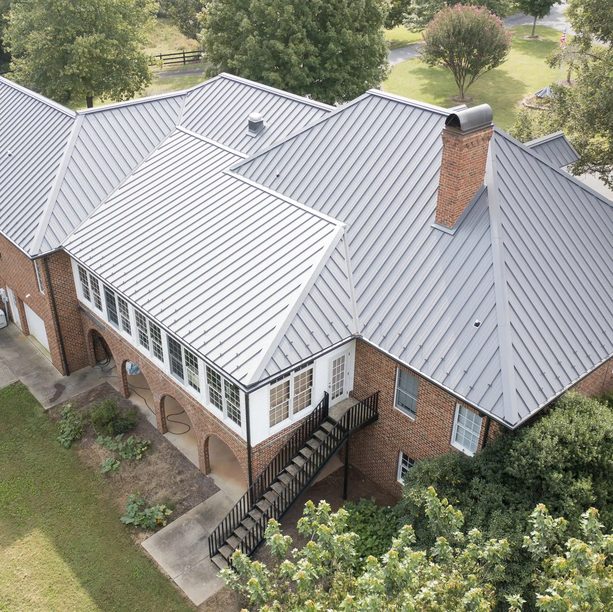 Residential Home with standing seam metal panels