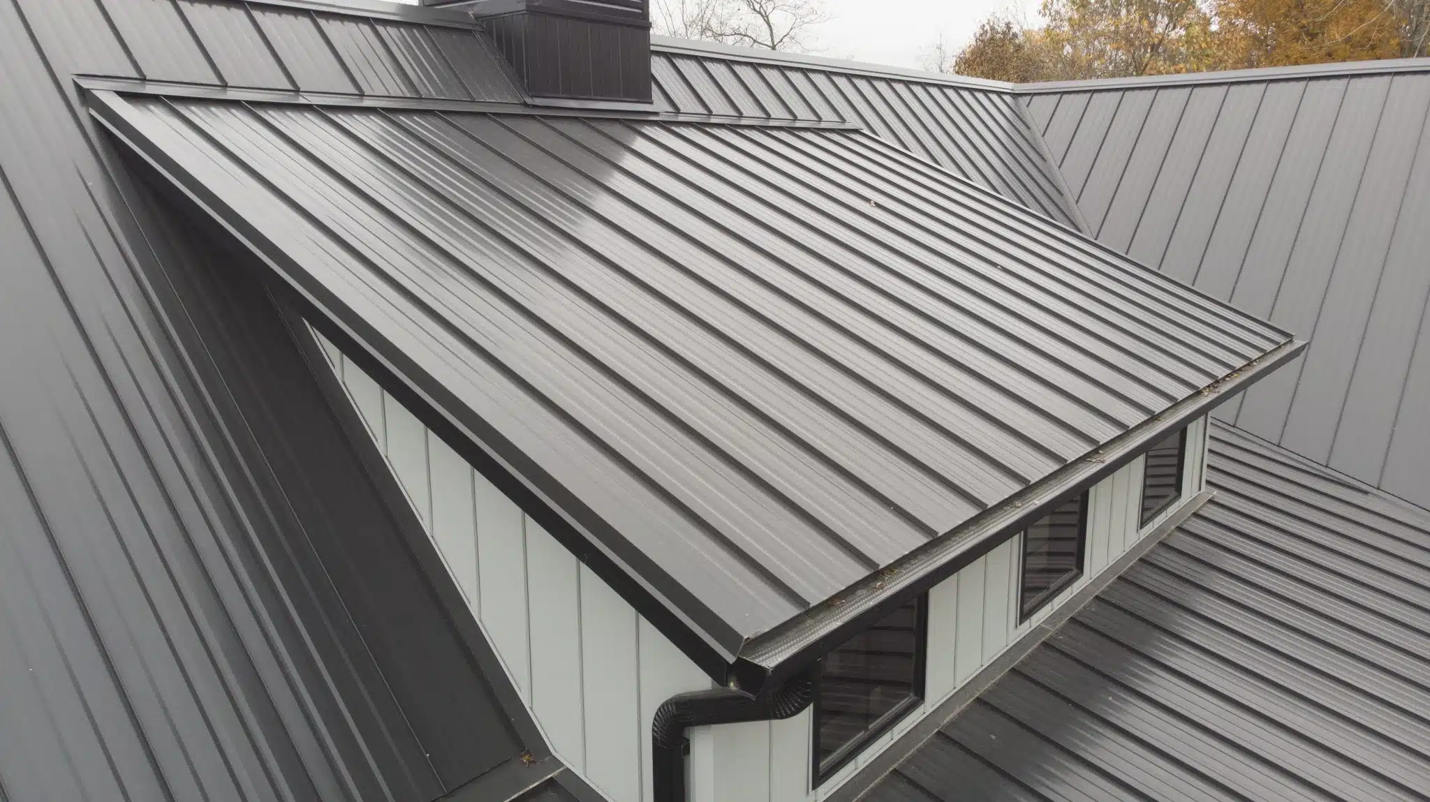 Residential Home with Horizon-Loc Metal Roof in Matte Black