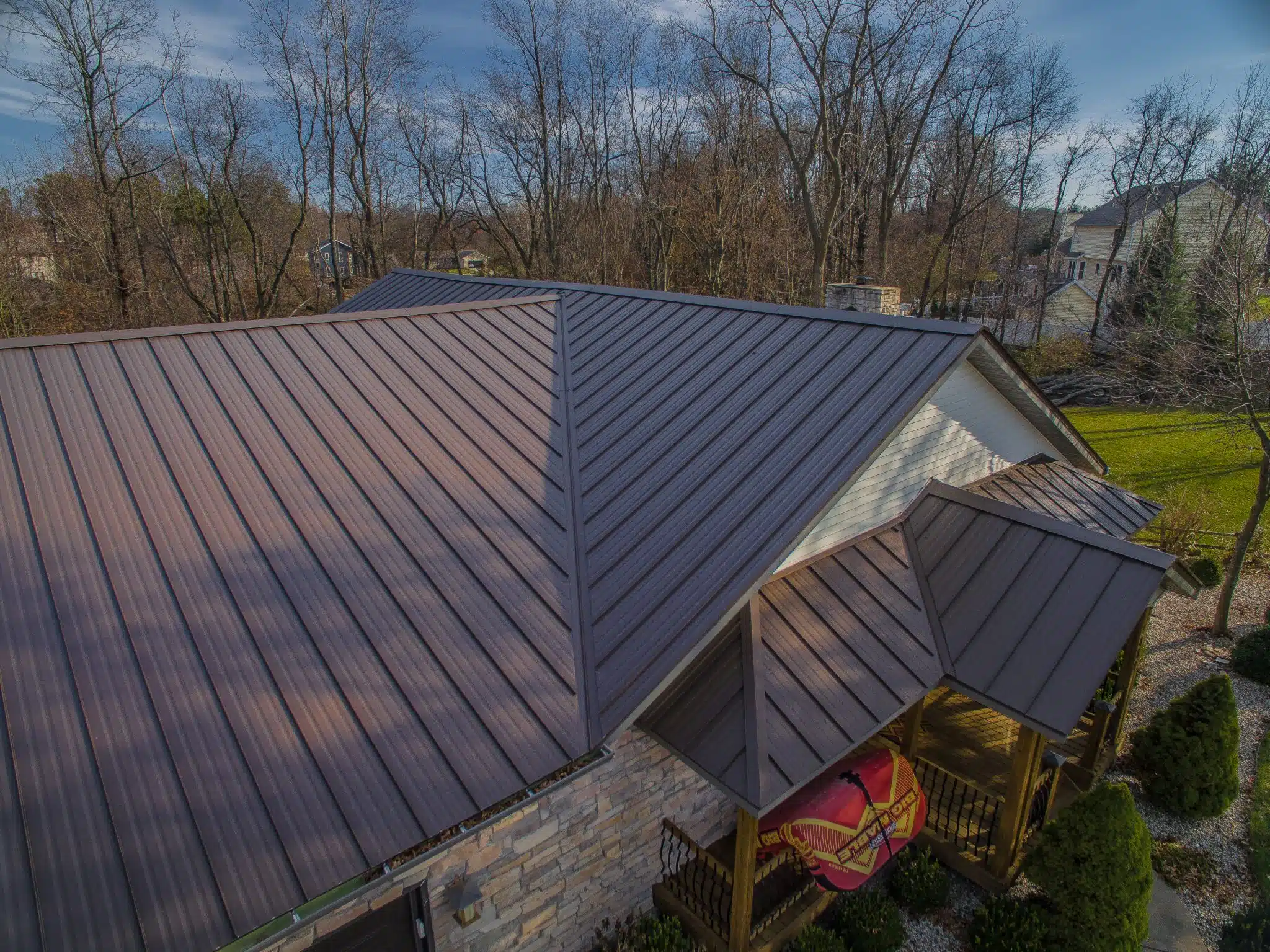 Residential Home with Horizon-Loc Metal Roof in Textured Sumatra