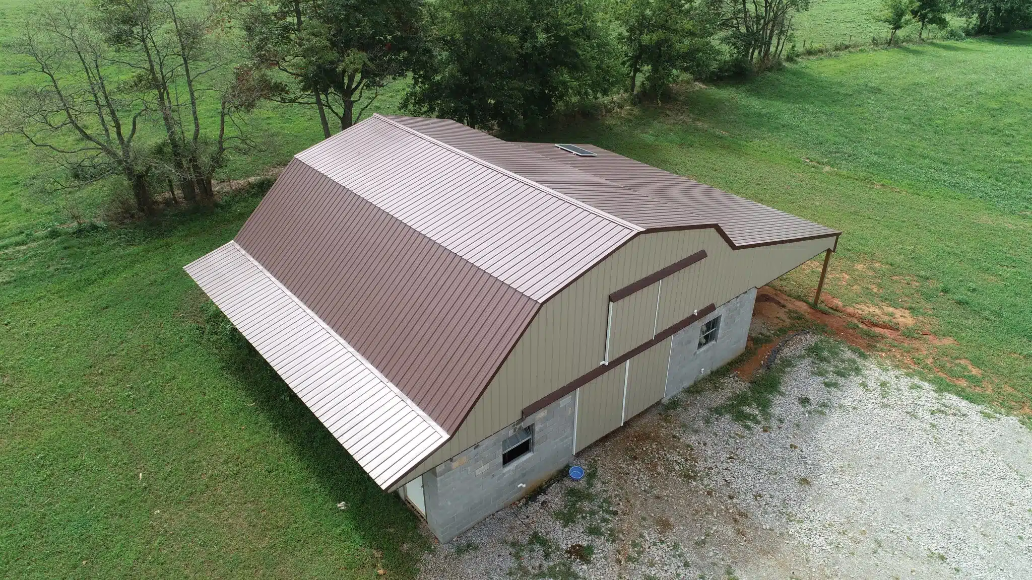 Barn with Metal Roof in Brown and Desert Siding