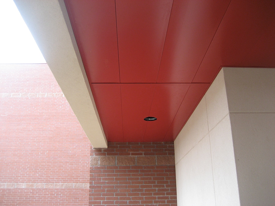 Precision-Loc ceiling in red