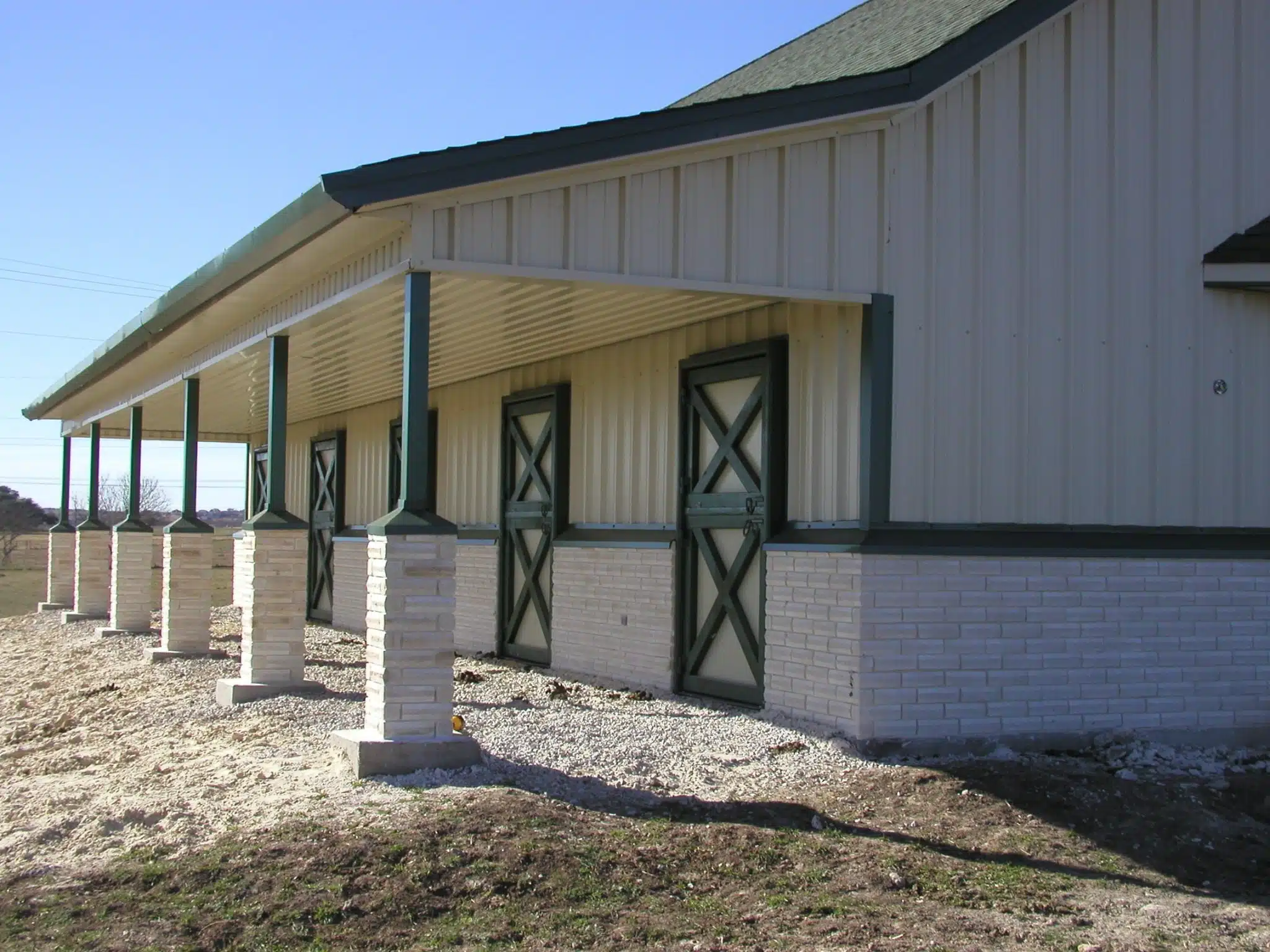 Metal Panels on barn building