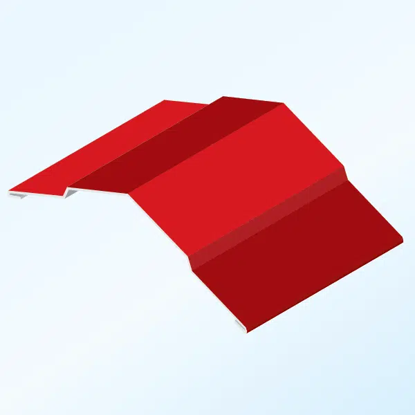 ridgecap trim cutout section in red