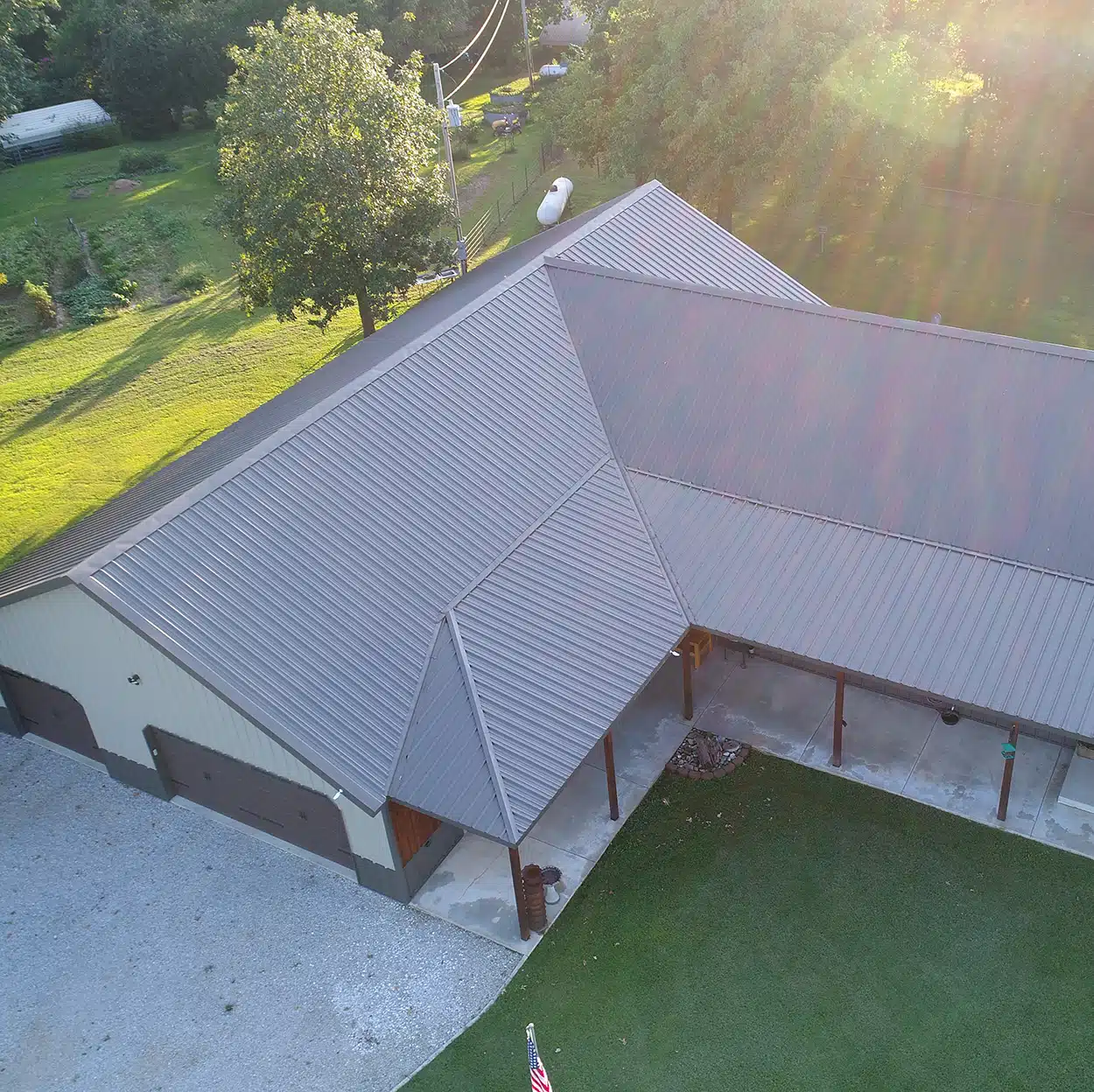 Residential Home with R-Loc Metal Roof in Burnished Slate
