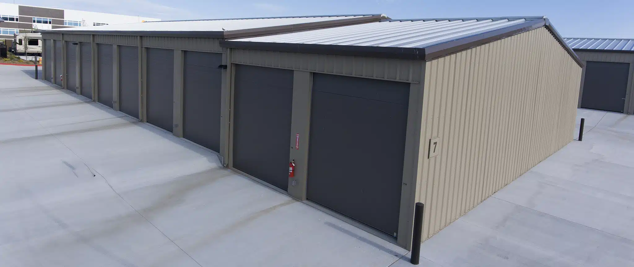 Metal Self-Storage Building, R-Loc with Desert Wall and Galvalume Roof