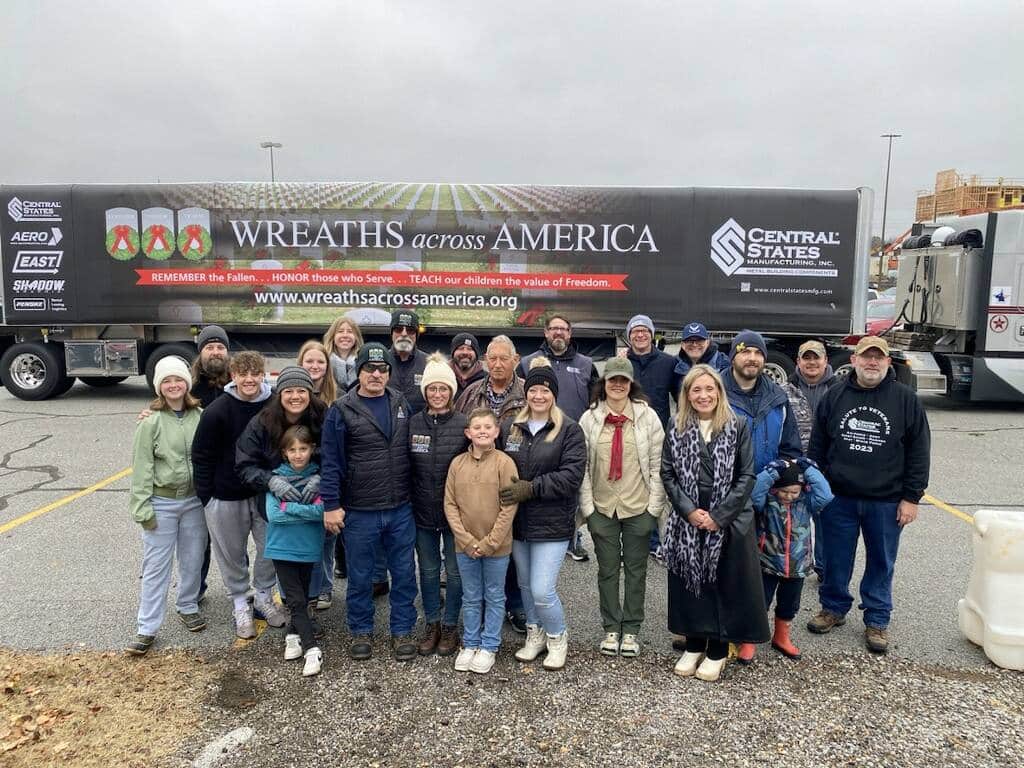 Central States Employees volunteering with Wreaths Across America