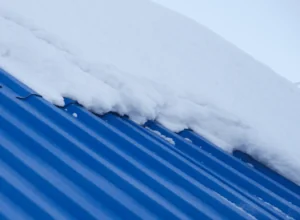 Metal Roof with snow on it