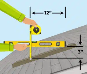 Roof pitch calculation example