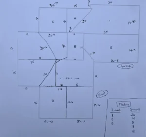 Example of a Hand-drawn Roof Layout 1