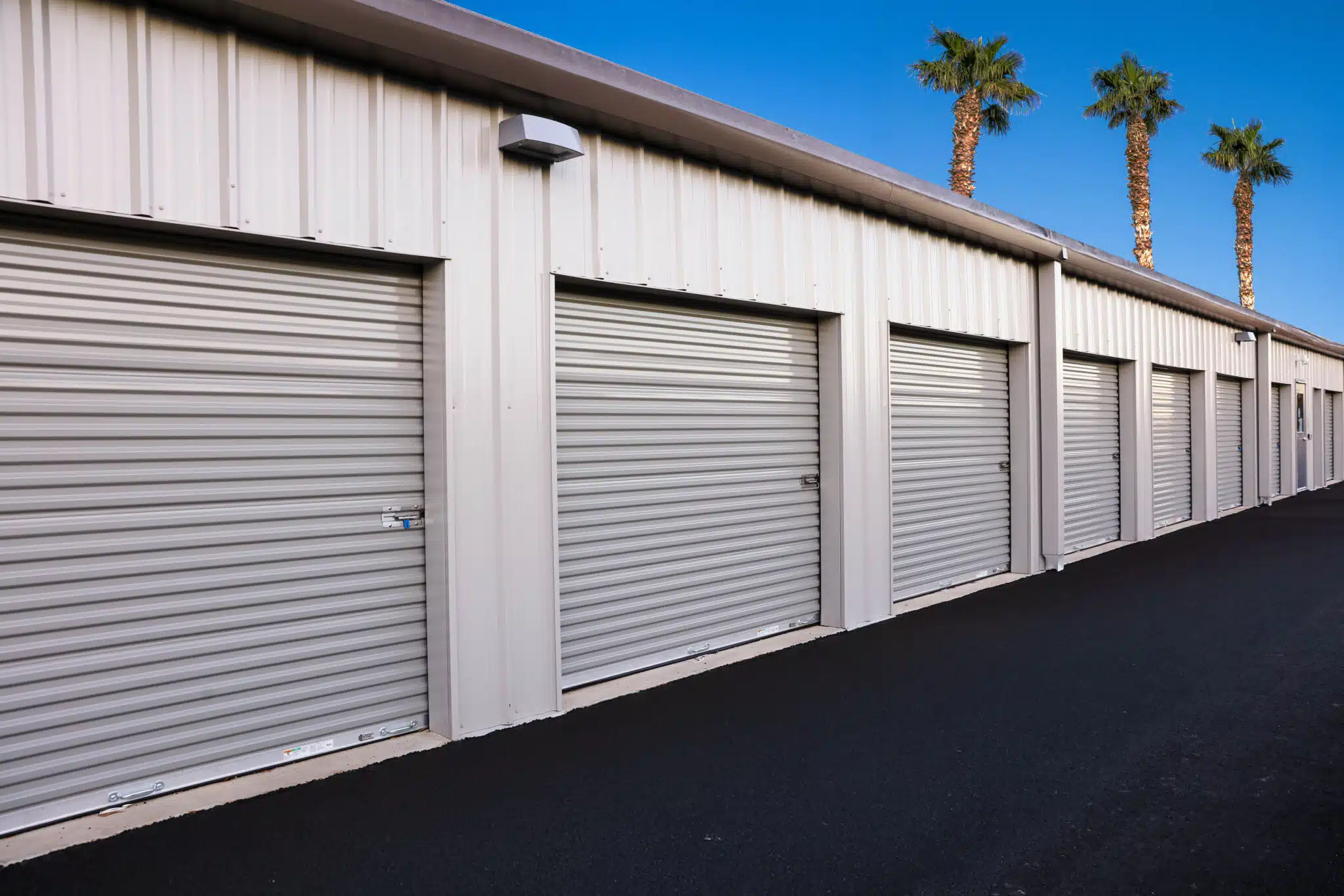 Roll up doors on storage facility